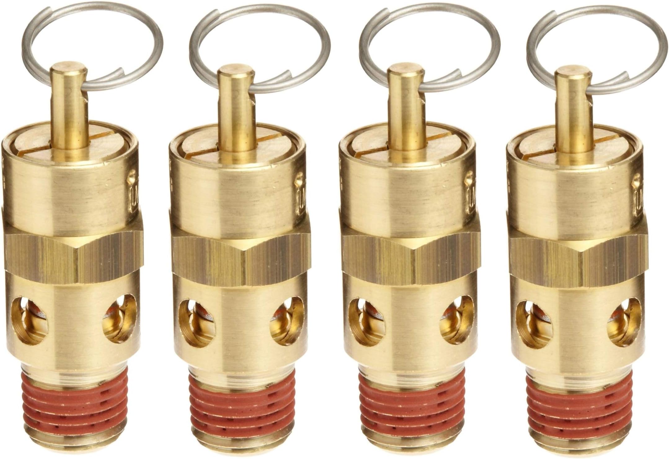 Control Devices ST Series Brass ASME Safety Valve, 60 psi Set Pressure, 1/4" Male NPT (Fоur Paсk)