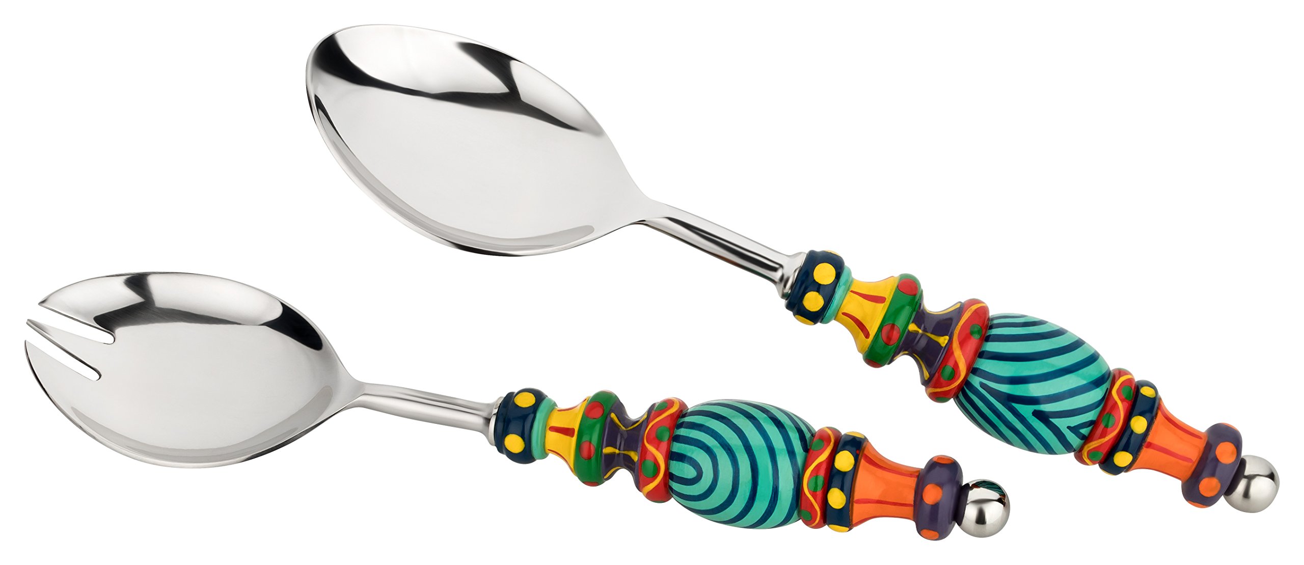 Maharanis Handmade, original salad servers colourful, stable quality
