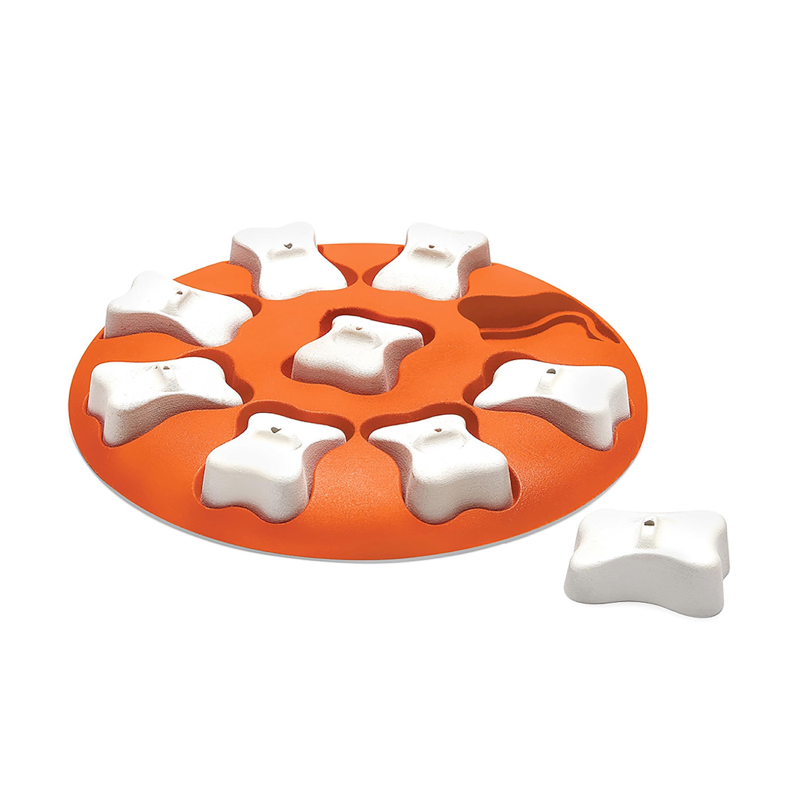 Outward Hound by Nina Ottosson Dog Smart Treat Puzzle Enrichment Toy, Level 1 Beginner, Orange