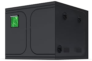 TopoGrow Big Sized 96"X96"X80" Indoor Grow Tent 600D High-Reflective Hydroponic Grow Room/Hut System Kit for Plant Growing W/Metal Corners