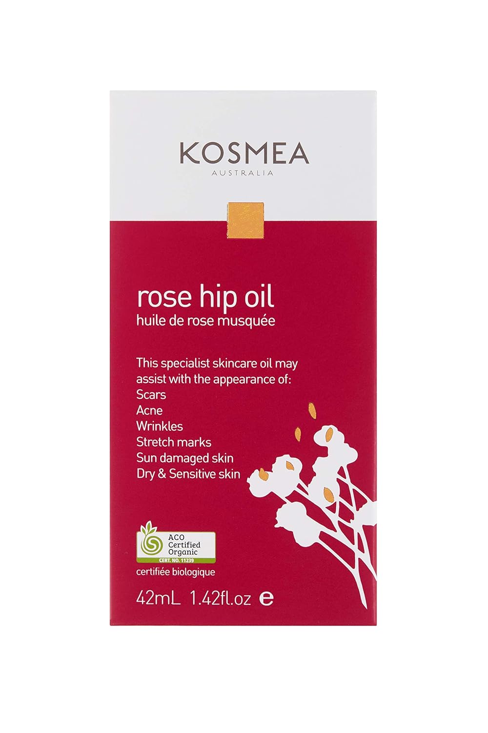 Kosmea 100 Certified Organic Rosehip oil ACO Certified