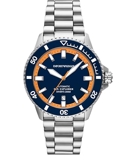 Amazon.com: Emporio Armani Men's Sea Explorer Automatic Two-Tone