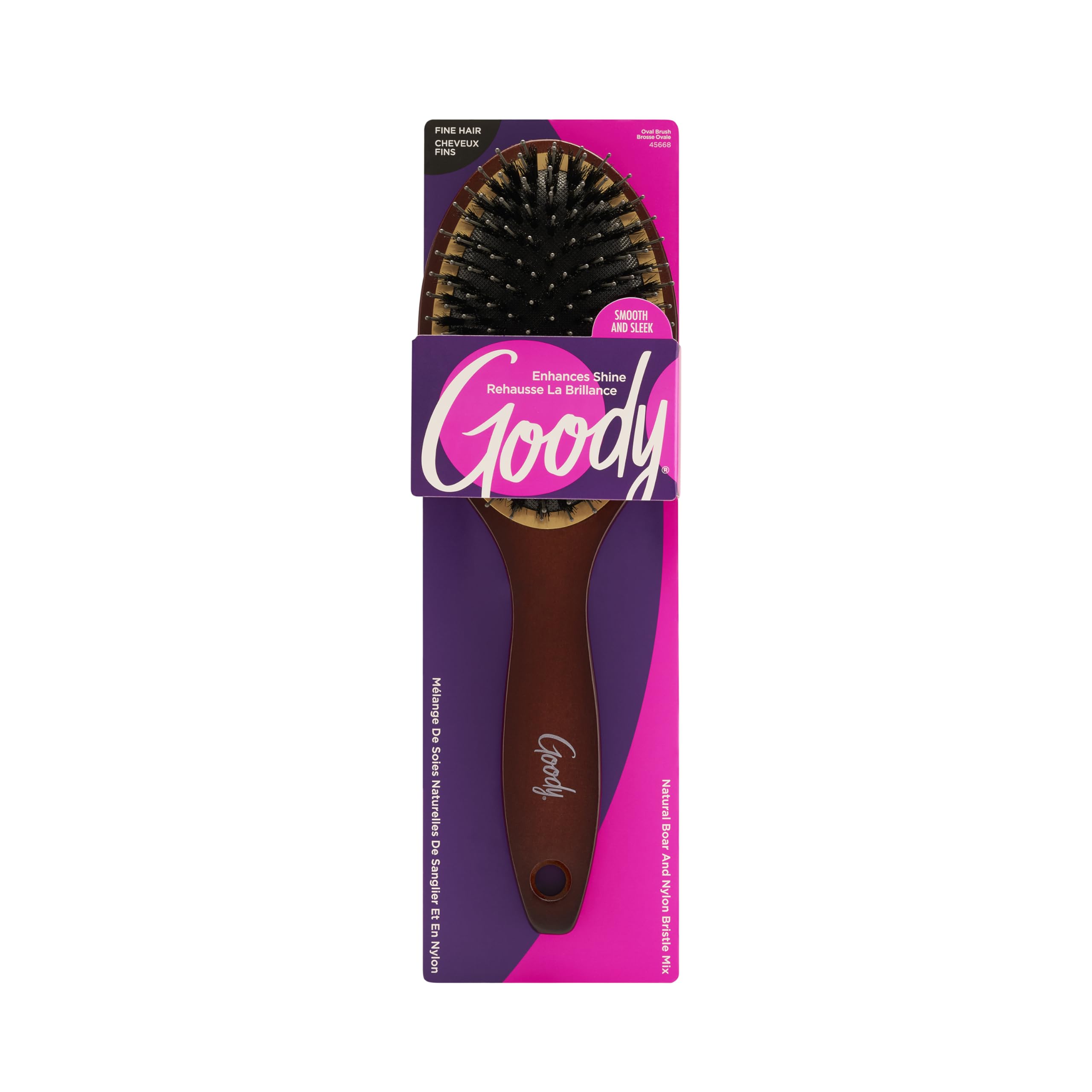 Hair Brushes by Goody Smooth Boar Blends Cushion Brush