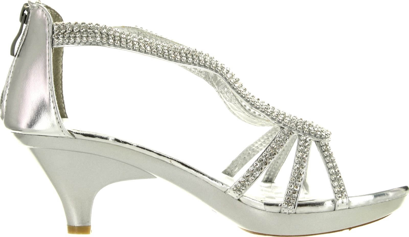 DELICACY Angel 36 Women Dress Sandals Rhinestone Platform Pumps WeddingBridalLowHeel - Image 3