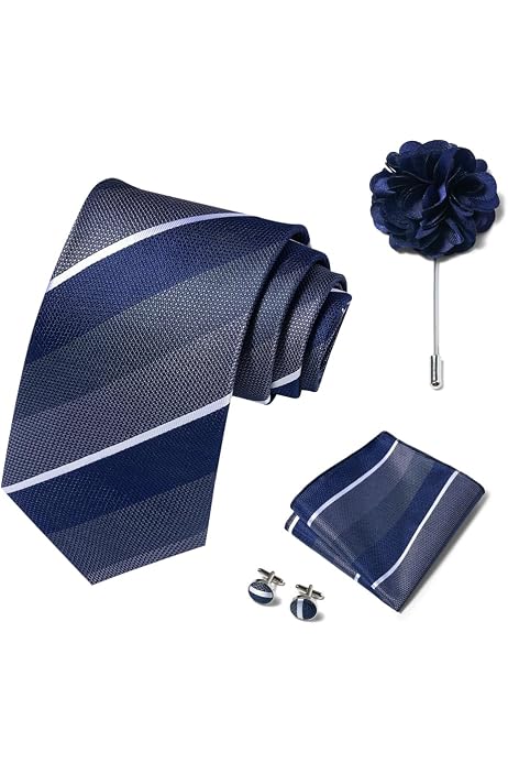 JEMYGINS Solid Color Men's Necktie - Dark Purple Silk Feel Tie For Wedding & Business