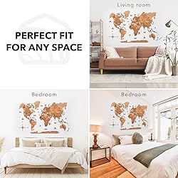Enjoy The Wood 3D Wood World Map Wall Art Large