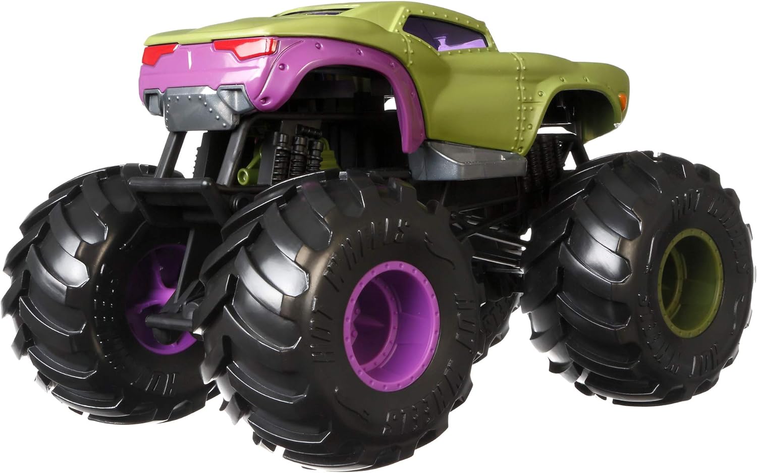 Hot Wheels GJG69 Monster Trucks 1:24 Vehicle - Marvel Hulk, Green - Image 3