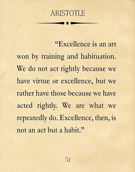 Wallbuddy Aristote Citation Aristote Poster Excellence Citation L Ecole Poster Salle De Classe Poster Philosophie Poster Citation De Philosophe Aristote D Impression 16 X Parchment Amazon Fr Cuisine Maison