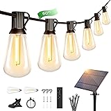 OHLUX 60FT Solar Globe String Lights