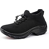 Lookyno Comfortable Breathable Women Walking Shoes Slip on Trainers Women's Orthopedic Casual Ladies Shoe Thick Bottom