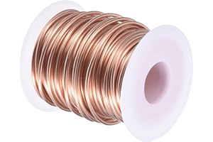 uxcell Soft Copper Wire (10 Gauge, 31 FT), 99.9% Pure Bare Copper Wire 2.5mm Solid Craft Wire for DIY Crafting Gardening Decoration (9.5Meter)