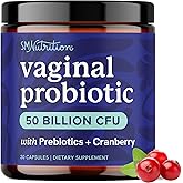 Vaginal Probiotics | 50 Billion CFU for Vaginal Health & pH Balance for Women | Healthy Odor & Yeast Balance | Womens Probiotics and Prebiotics with Cranberry Extract | Shelf Stable, Vegan | 30 Ct