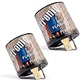2PCS 12V Flasher Relay,Heavy Duty 2-Pin Turn Signal Relay,Two Prong Round Automotive Relay Only for Fixing Halogen Bulb Frequent Flicker of Car Motorcycle Scooter Bike Car Accessories (2PCS)