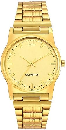 New Stylish Full Gold Round Dial Boys & Girls Watch - For Men & Women