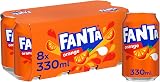 Fanta Orange Soft Drink Cans 8 x 330ml - Brand Fanta