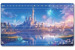 BOZZHEN Lorcana Playmats Compatible TCG MTG Gaming Mat Non-Slip Rubber with Zones Play Mat 24x14 Inches (dsy001)