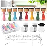 28 Pcs/Set Ink Blending Foam Pads With1 Storage Rack &amp; Box Set,8 Pcs Round Ink Applicator Tools and 18 Pcs Replacement Foam Pads for Drawing Distressing Blending Card Making Stamping Painting