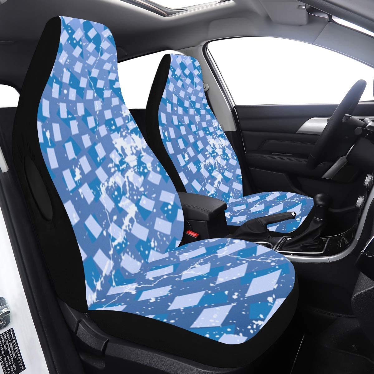 Baby Seat Cover Blue Clean Geometric Design Seat Covers for