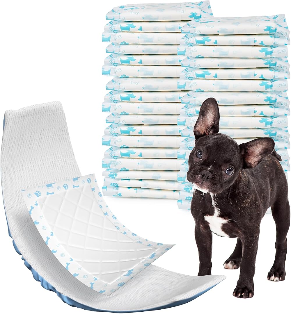 Pet Soft Pet Soft Dog Diaper Liners 100 Count Blue Bone M Nappy Booster Pads