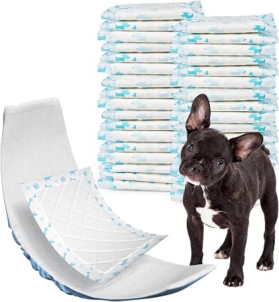 Pet Soft Pet Soft Dog Diaper Liners 100 Count Blue Bone M Nappy Booster Pads