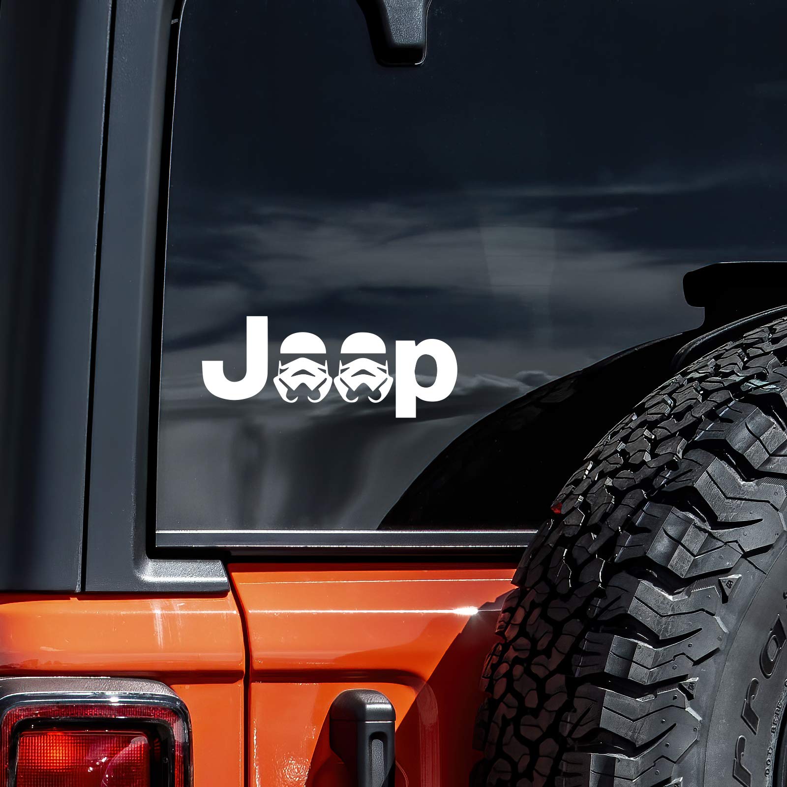 Photo 1 of Trooper Helmets Parody Decal Vinyl Sticker Auto Car Truck Wall Laptop | White |5.5" x 2"
