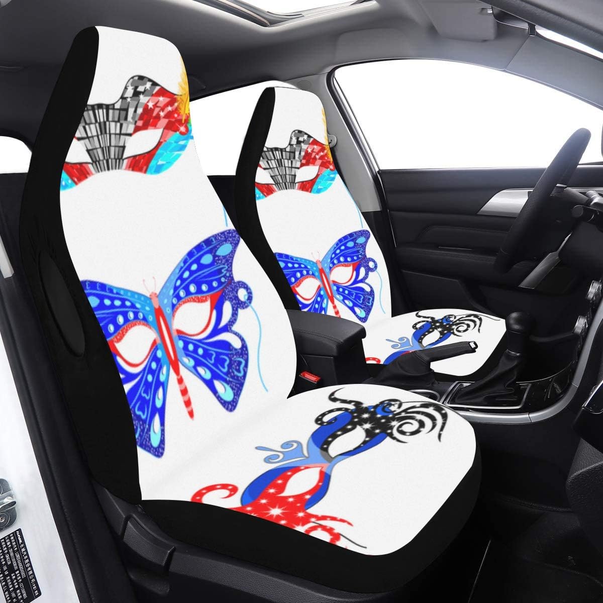 Juego de 2 piezas Protector de asiento de coche para adultos Máscara