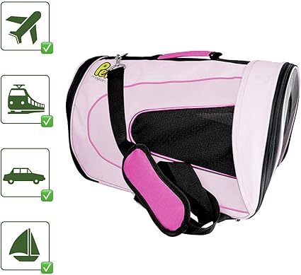 Pet Magasin Sac De Transport Pour Chat Bandouliere Caisse De Transport Pour Chat Petit Chien Lapin Demontable Lavable Respirant Et Pliable Rose