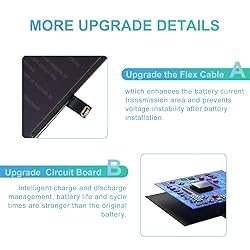 WUHAO for iPhone 12 Pro Battery Upgraded 3600mAh