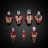 Cusdie 7-Die Sharp Edges DND Dice Set, Potion Shaped D&D Dice, Handcrafted Polyhedral Dice Set, Potion Dice for TTRPG Role Pl