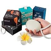 IeBilif Men Bar Soap On a Rope Pack of 4 Bath Soap for Face Body Natural Hydrating Soap Bar for Men and Women,7.02 Ounce each