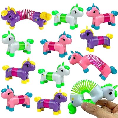 Set of 12 Mini Unicorn Coil Springs Cute Figure Italy Ubuy
