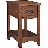 Signature Design by Ashley Breegin New Traditional Wooden Chair Side End Table with 1 Drawer and 1 Fixed Shelf, Brown