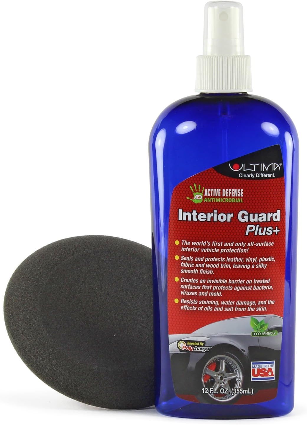 Ultima Antimicrobial Interior Guard Plus 12 oz. Bottle & Round Foam 4.5”x1” Applicator Bundle