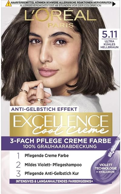L'Oréal Paris Excellence Cool Creme 5.11 Ultra Ash Light Brown Set