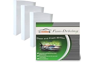 FD182 Cabin air filter for Honda Civic,CR-V,CR-Z,Fit,HR-V,Insight,Replace CF11182,CP182,80292-TF0-G01 (White,3 Pack)