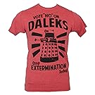 Doctor Who Vote No On Daleks Mens T-shirt (Extra Large, Black)