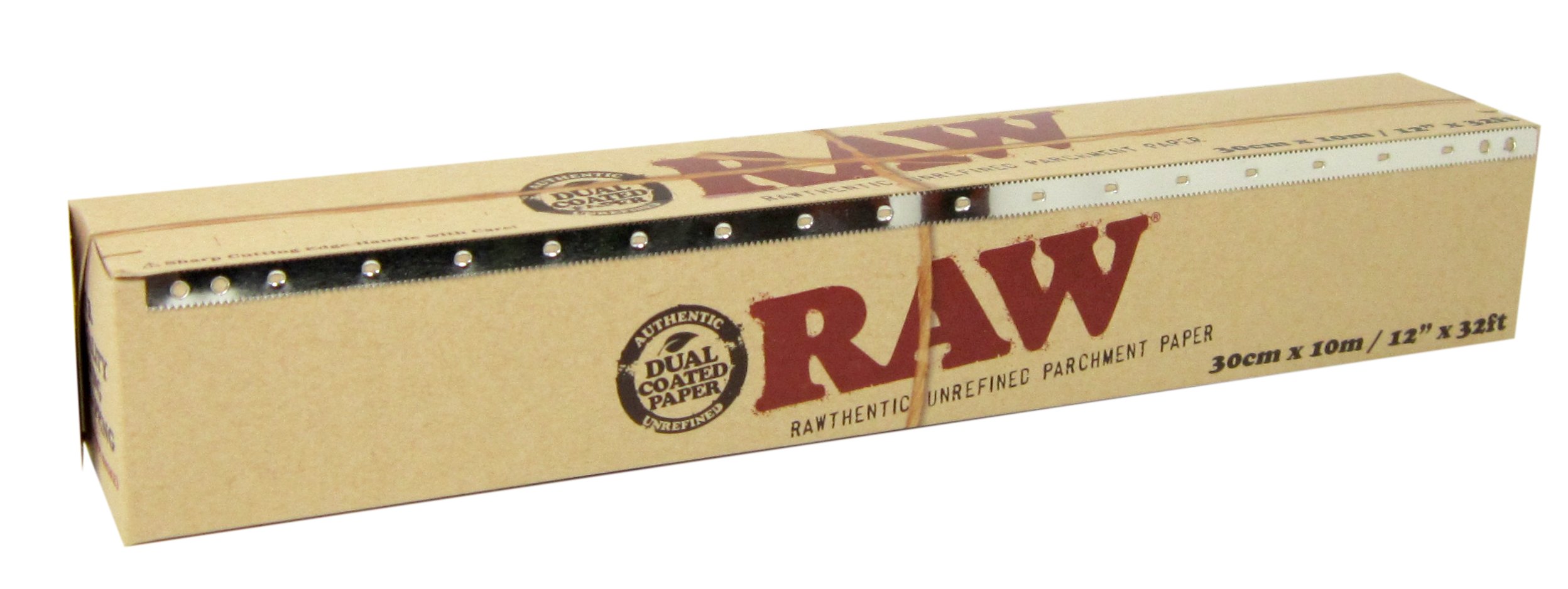 RAW Unrefined Parchment Paper Specialty Baking & Wrapping 12" x 32ft - 30cm x 10m