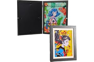 FUZHIJIA 2 Pack Kids Art Frames, 8.5 x 11 Front Opening Kids Artwork Frames Changeable,Artwork Display Storage for Wall,Holds