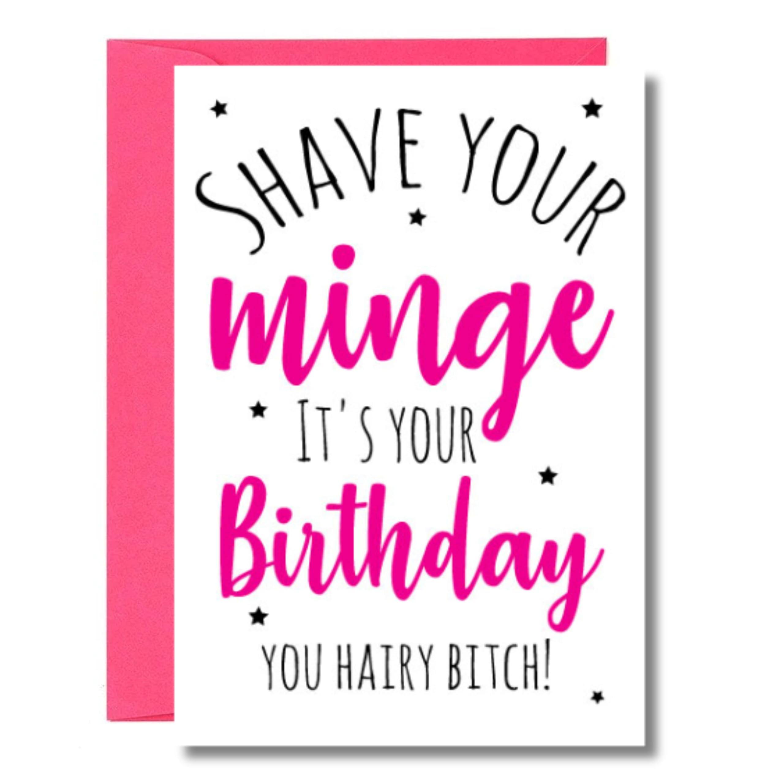 Rude Birthday Card for Her Friend Sister BFF - Funny Cheeky Banter Adult Humour Naughty Design C28