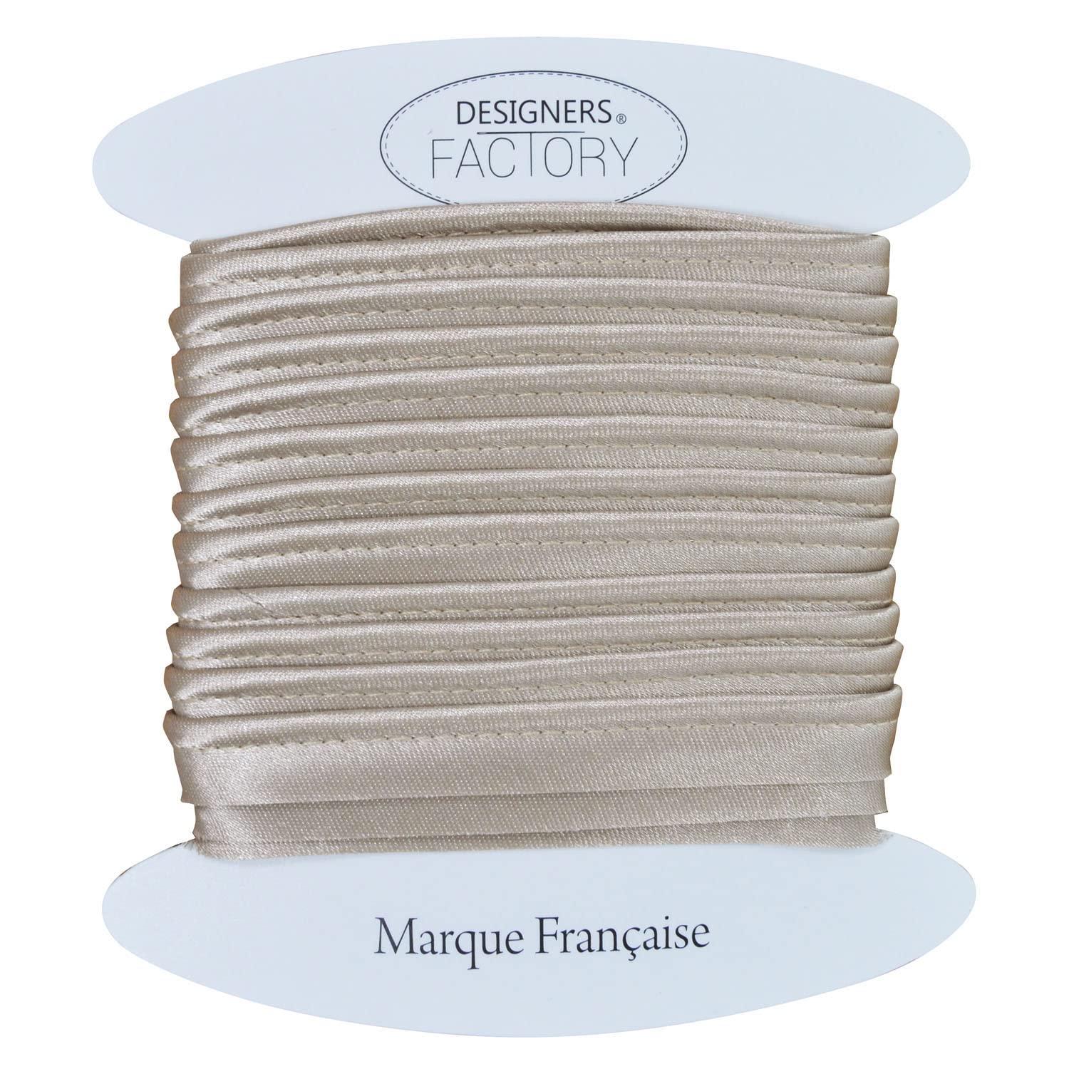 designers-factory Satin Piping Cord for Sewing and Crafts - Ideal for Fine Finishes, Place Between Two Fabrics or Edging Your Creations.