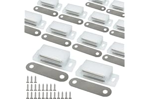 12Pack 15lbs Cabinet Magnets Magnetic Door Catch for Kitchen Closet Door Bathroom Cupboard Wardrobe Closing Drawer Latch and 