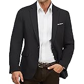 WULFUL Mens Casual Sport Coat Blazer Lightweight One Button Suit Jackets