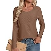 LONGYUAN Women's Long Sleeve Tunic Tops to Wear with Leggings Casual Fall Shirts M-3XL