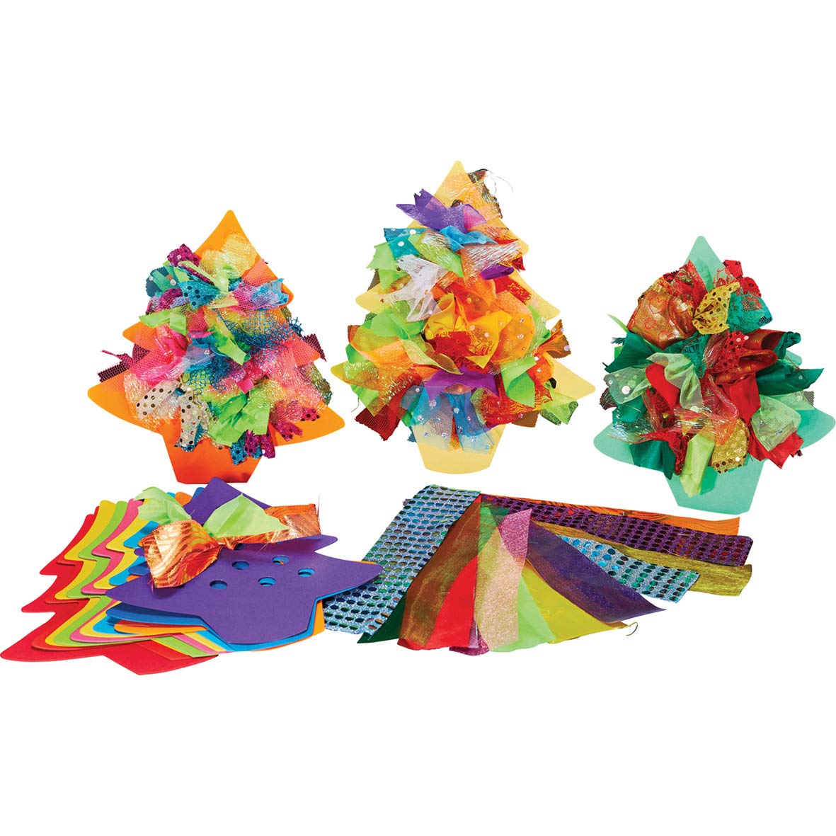 Springboard Tactile Christmas Trees Craft Activity (Pack of 30)