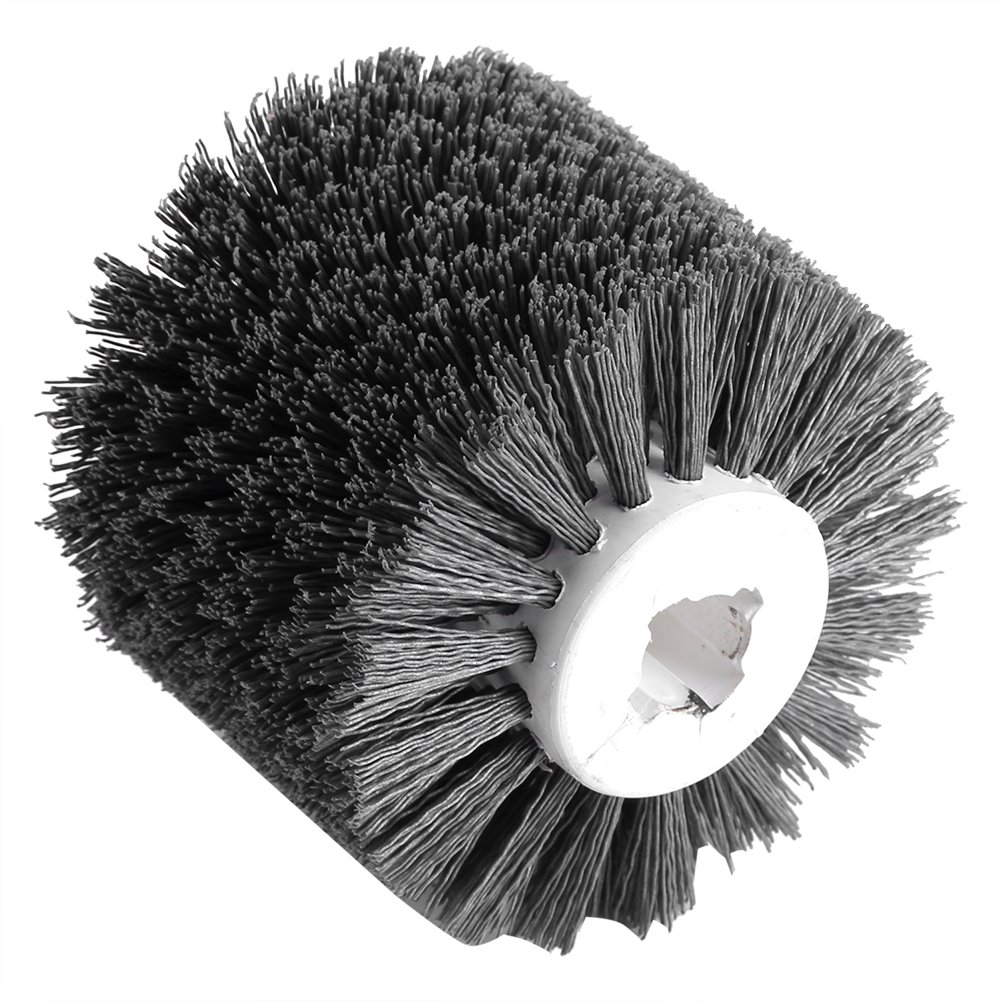 Zerodis 320 Grit Aluminium Oxide Wire Drawing Wheel Brush, Gray, Compatible with Drawing Machine