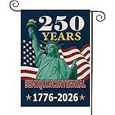 MAGJIUKE 250 Years America Garden Flag,250th Anniversary USA Patriotic Double-Sided Banner,Statue of Liberty Design, 12 x 18 Inch, 1776-2026 Semiquincentennial