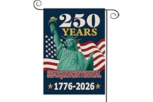 MAGJIUKE 250 Years America Garden Flag,250th Anniversary USA Patriotic Double-Sided Banner,Statue of Liberty Design, 12 x 18 Inch, 1776-2026 Semiquincentennial