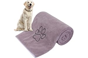 KinHwa Dog Towel Super Absorbent Pet Bath Towel Microfiber Dog Drying Towel for Small, Medium, Large Dogs and Cats 30inch x 50inch Purple
