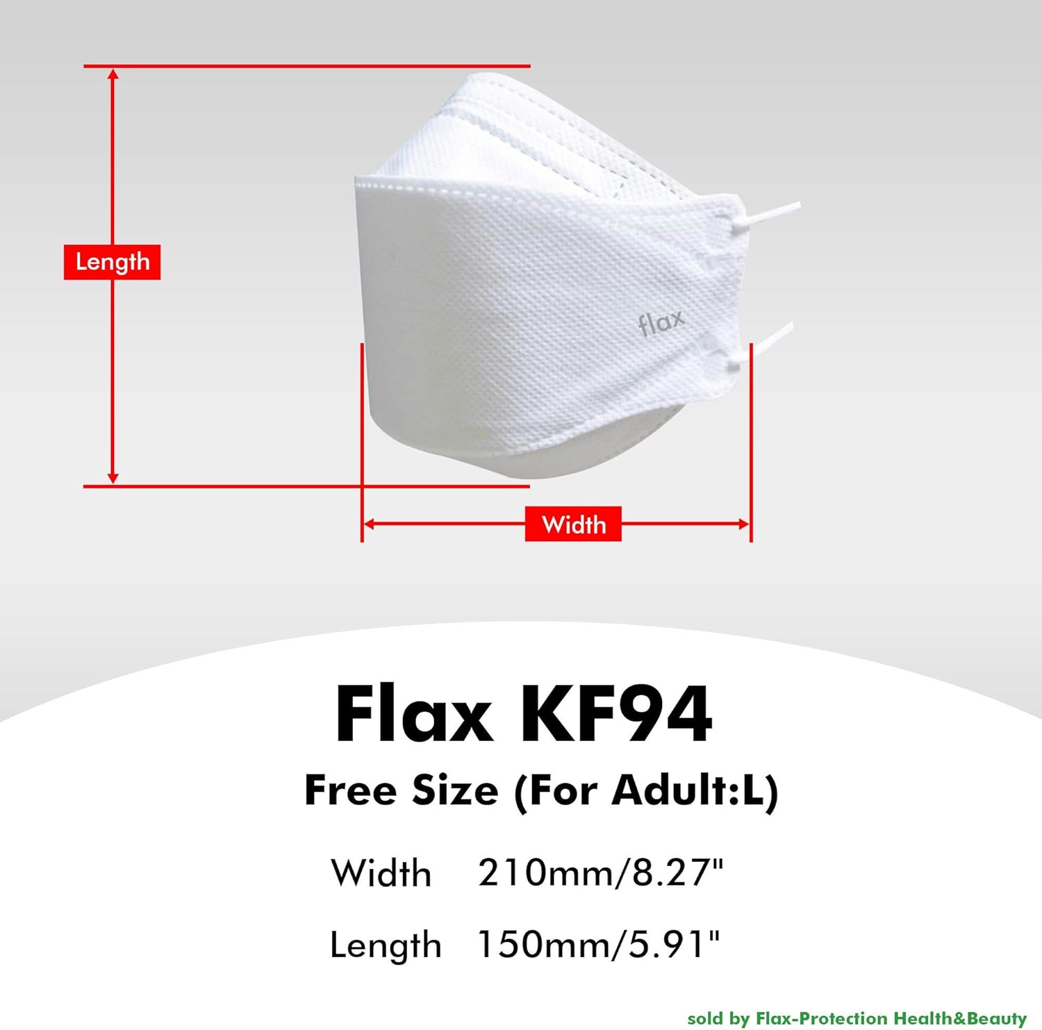 [20Packs] KF94 - Face Protective Mask for Adult (White) [Made in Korea] [20 Individually Packaged] KN FLAX Premium KF94 Certified Face Safety White Dust Mask for Adult [English Packing]: Clothing