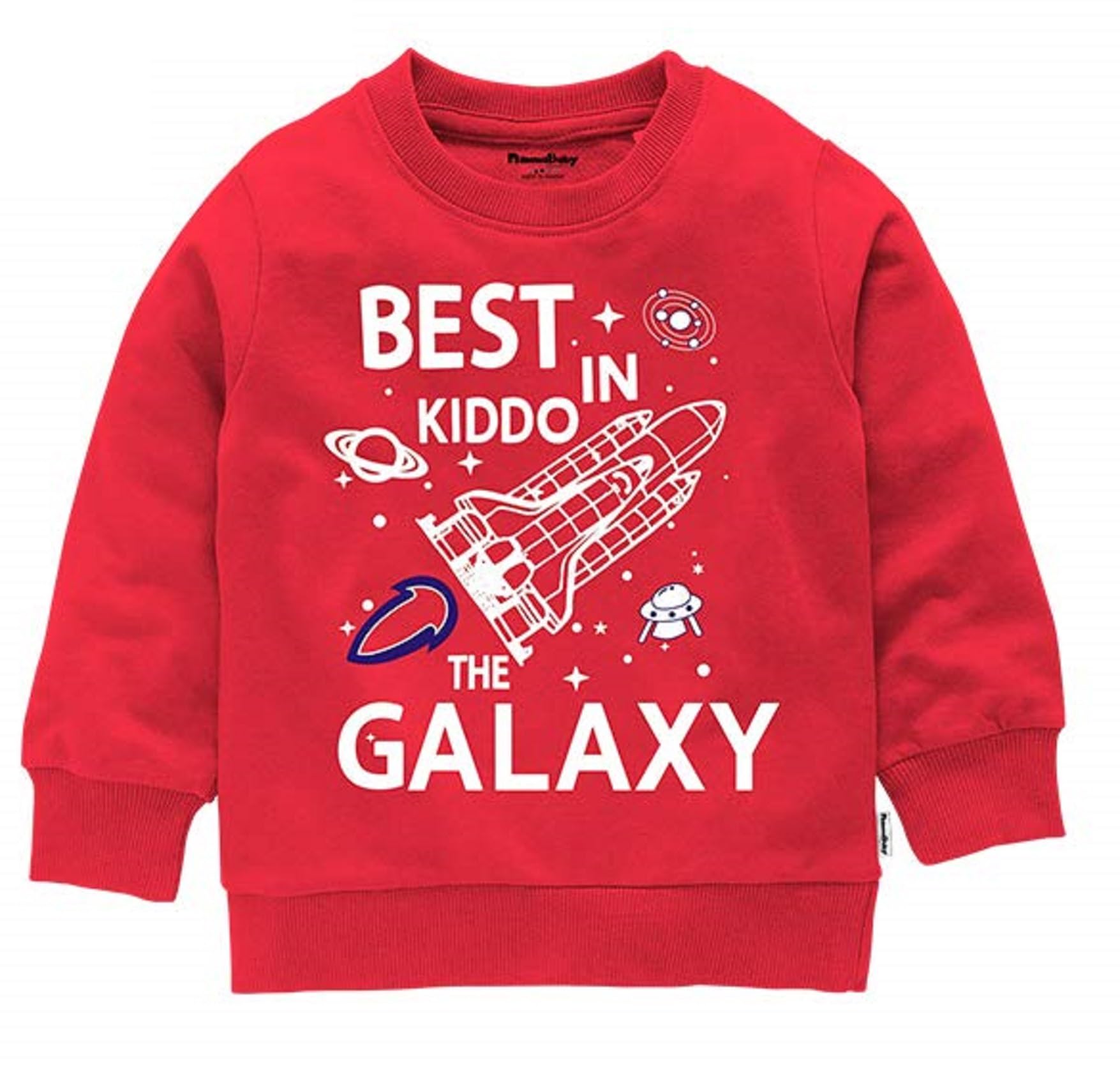 NammaBaby Baby Boy Cotton Round Neck Sweatshirts (Red-Navy Blue, 6 Years-7 Years) 4